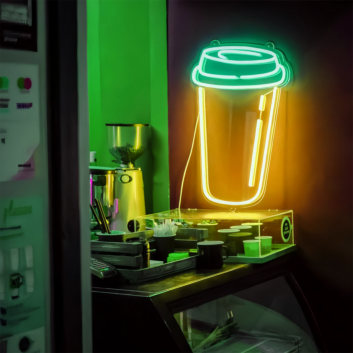 Coffee Cup: Add a Touch of Neon Caffeine to Your Space