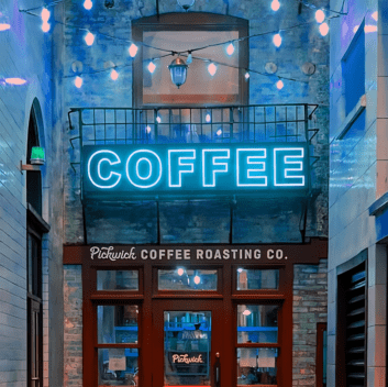 Coffee Outline Letter LED Neon Sign
