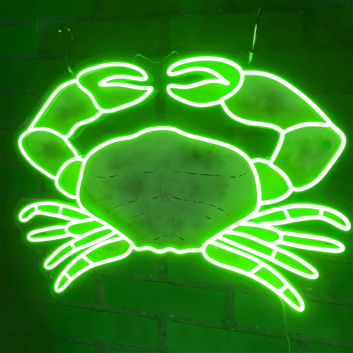Crab: Illuminate Your Space with Neon Seafood