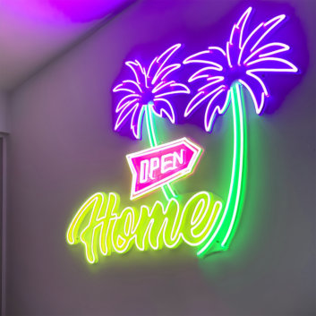 Customize Open Home: Illuminate Your Space with Neon Welcome