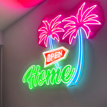Customize Open Home: Illuminate Your Space with Neon Welcome