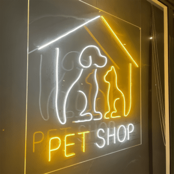 Pet Shop Dog and Cat LED Neon Sign
