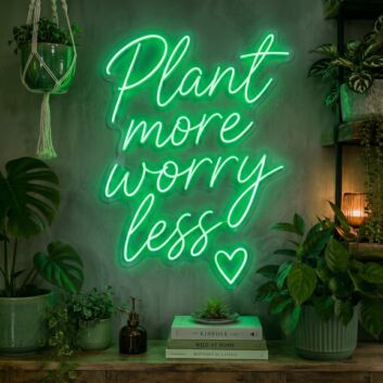 Plant More Worry Less: Illuminate Your Space with Neon Relaxation