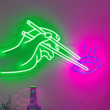 Sushi Dumpling Chopsticks: Illuminate Your Space with Neon Flavor