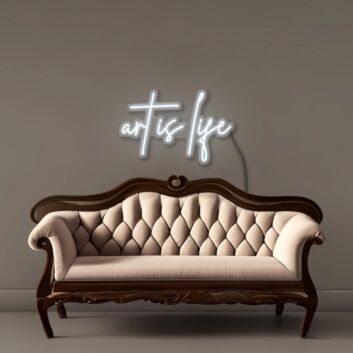 Art Is Life Text LED Neon Sign