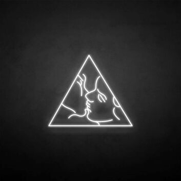 &#39;FACE IN TRIANGLE&#39; neon sign