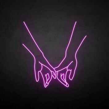 Pinky Promise Hands LED Neon Sign