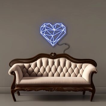 Geometric Heart Led Neon