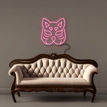 Japanese Fox Mask LED Neon Sign