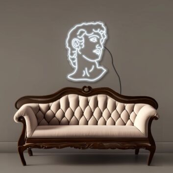 Classical Male Bust Outline LED Neon Sign