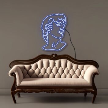 Classical Male Bust Outline LED Neon Sign