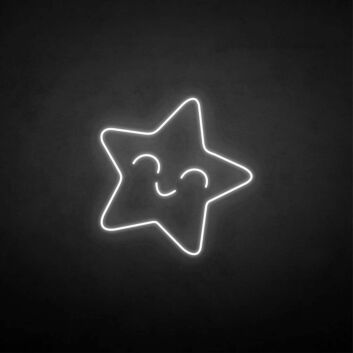 &#39;Smile a star&#39; neon sign