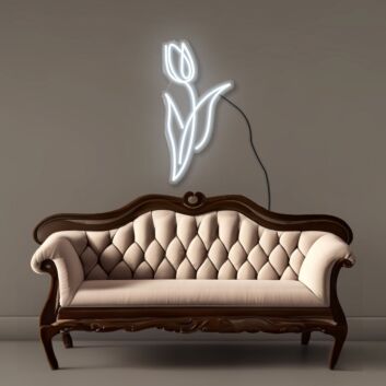 Single Tulip LED Neon Sign