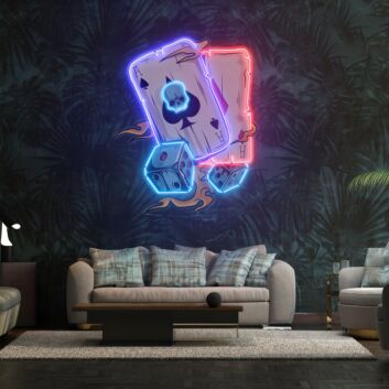Gambling Poker Led Neon Acrylic Artwork