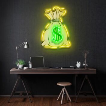 Money Bag Led Neon Acrylic Artwork