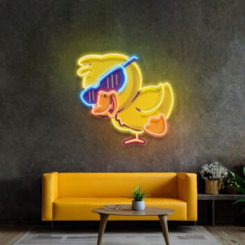 Jolly Duck Jumping Led Neon Sign Light Pop Art