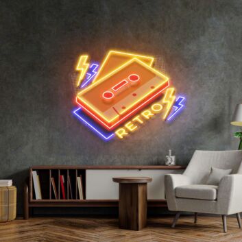 Cassette Retro Led Neon Acrylic Artwork