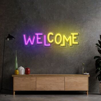 Welcome Led Neon Sign Light Pop Art