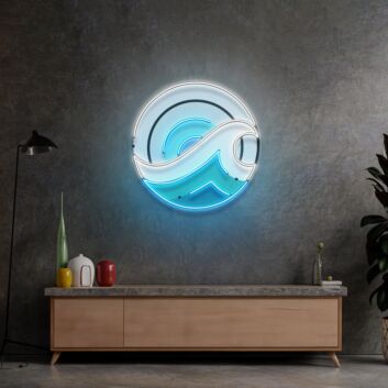 Wave Circle Led Neon Acrylic Artwork