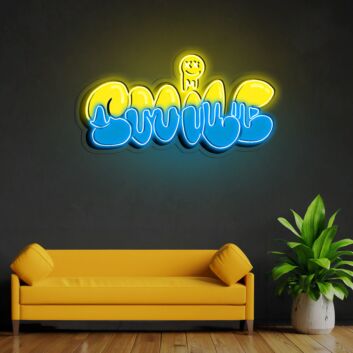 Smile Grafity Neon Sign X Acrylic Artwork