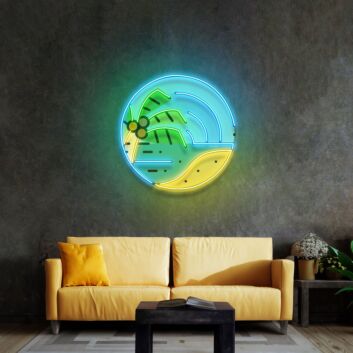 Sandy Beach Led Neon Sign Light Pop Art