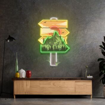 Red Moon Forestry Led Neon Sign Light Pop Art