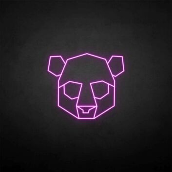 Geometric Bear Head LED Neon Sign