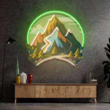 Mountain Landscape LED Neon Sign Light Pop Art