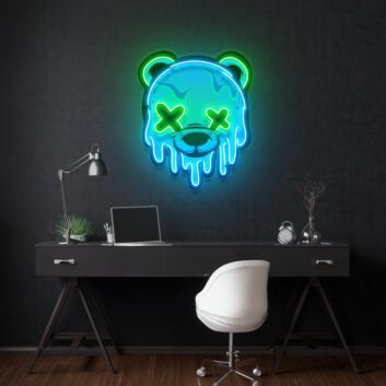 Ice Head Bear Led Neon Acrylic Artwork