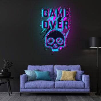 Game Over Neon Sign X Acrylic Artwork