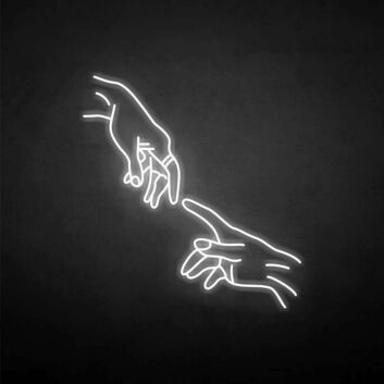 Reaching Hands LED Neon Sign