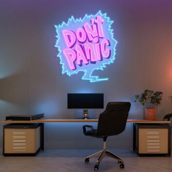 Dont Panic Led Neon Acrylic Artwork