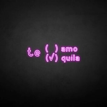 &#39;te amo&#39; neon sign