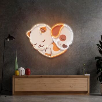 Catdog Friendship Led Neon Sign Light Pop Art