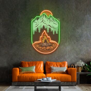 Campfire Led Neon Sign Light Pop Art