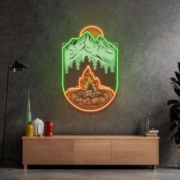 Campfire Led Neon Sign Light Pop Art