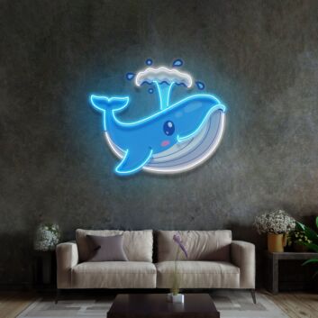 Baby Whale Spout Led Neon Sign Light Pop Art