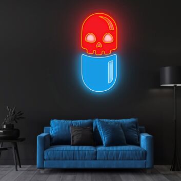Chill Pill Neon X Acrylic Artwork