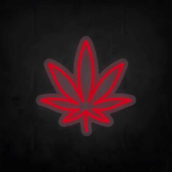 Herb Haven Leaf Neon Sign