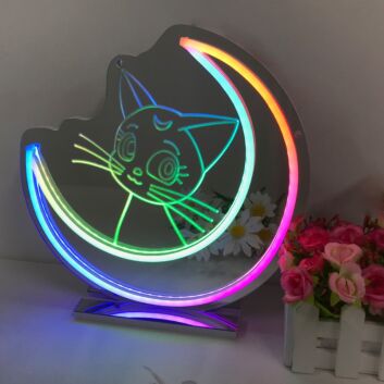 LUNA Goddess Colorful Mirror Neon Signs