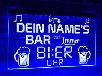 Es ist immer Bier Uhr Leuchtreklame Hanging Neon Sign
