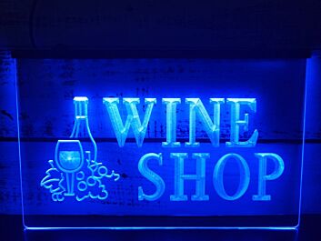 Wine Shop Hanging Neon Sign