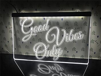Good Vibes Only Hanging Neon Sign