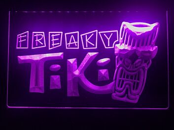 Freaky Tiki Bar Hanging Neon Sign