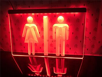 Toilet Washroom Hanging Neon Sign