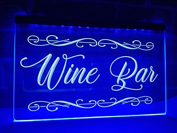 Wine Bar Hanging Neon Sign