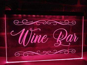 Wine Bar Hanging Neon Sign