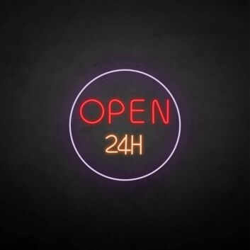 Customize &#39;OPEN 24H&#39; neon sign