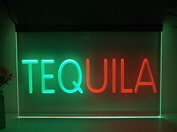 Tequila Two Tone Bar Hanging Neon Sign