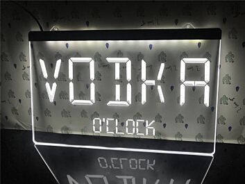 Vodka O'clock Hanging Neon Sign
